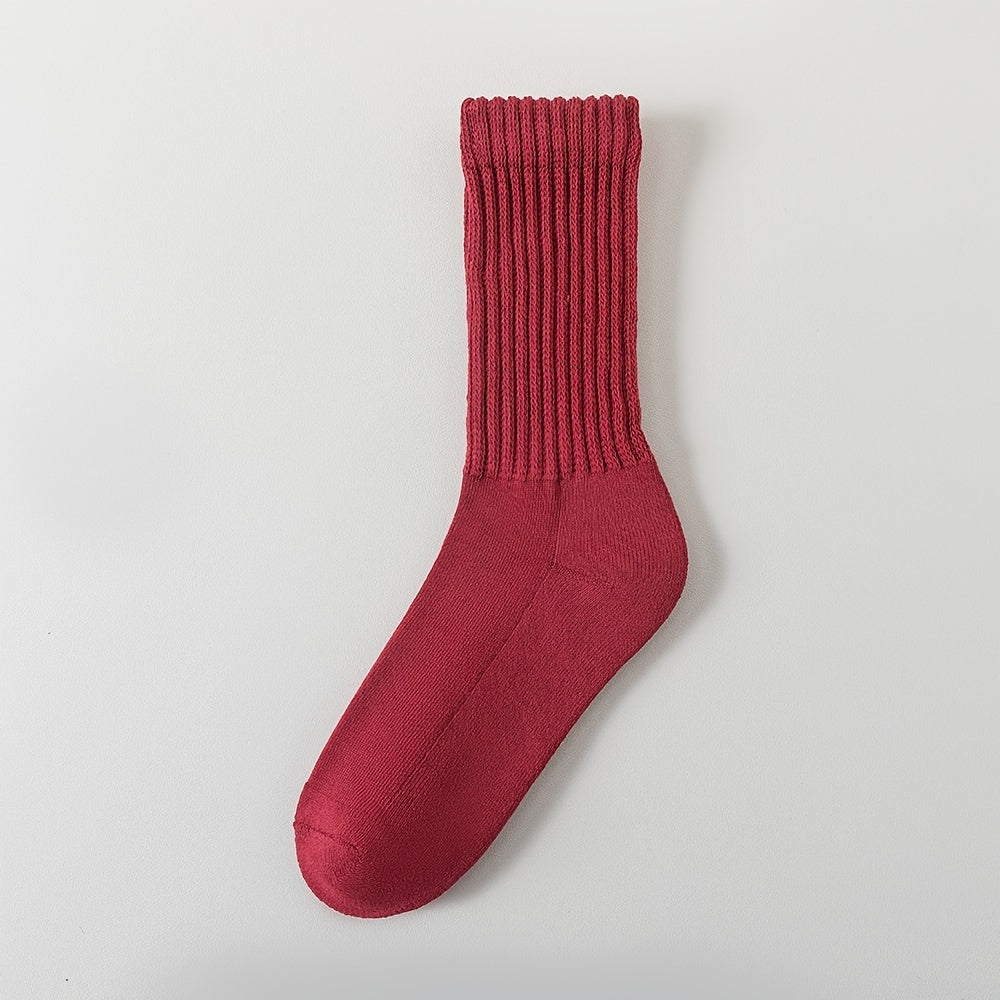 Men's and women's college style retro socks, breathable and thick, suitable for all seasons.