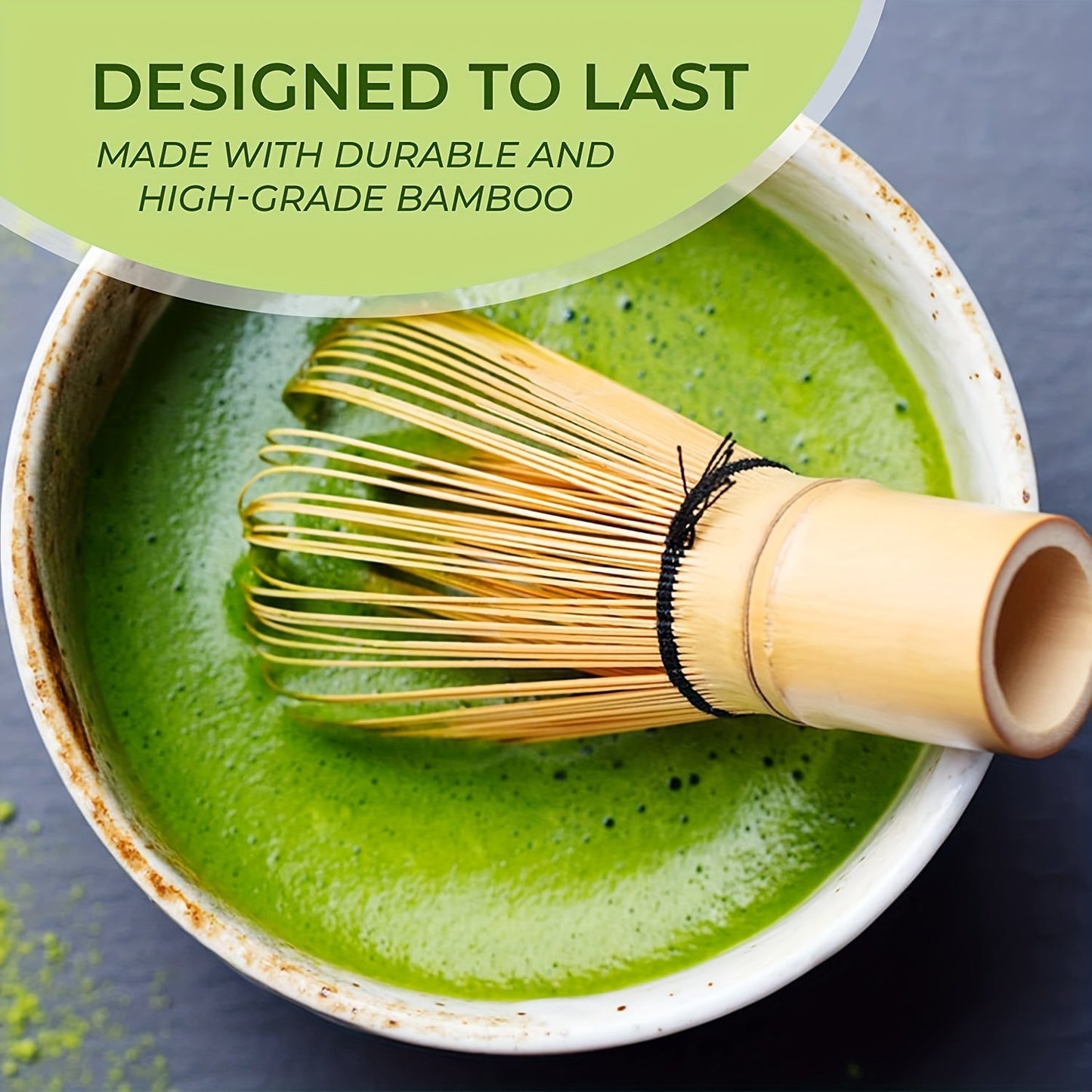 Handmade Traditional Japanese Matcha Whisk - Authentic Bamboo Tool for Frothy Matcha Tea - Easy to Use and Clean - Ideal for Green Tea Enthusiasts