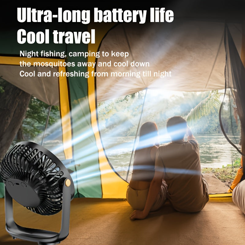 Top-selling JKUOO Portable Desktop Fan features 5-speed adjustability, ultra-quiet operation, USB rechargeability with built-in lithium battery, touch control, and rapid air circulation for indoor environments. Perfect for long-lasting use in a variety