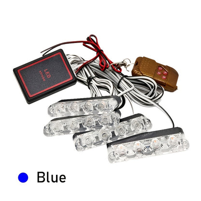 16LED Car Grill Light Strobe Lights with Remote for Cars Truck SUV