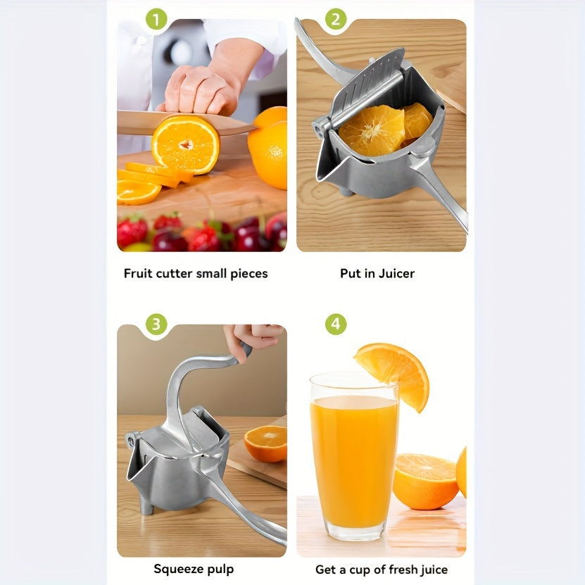 Efficient Manual Juicer for Fruit - Easily Squeeze Oranges, Pomegranates, and Lemons - User-Friendly Design, Compact Size - Ideal for Parties, Kitchens, Bars, and Celebrations.