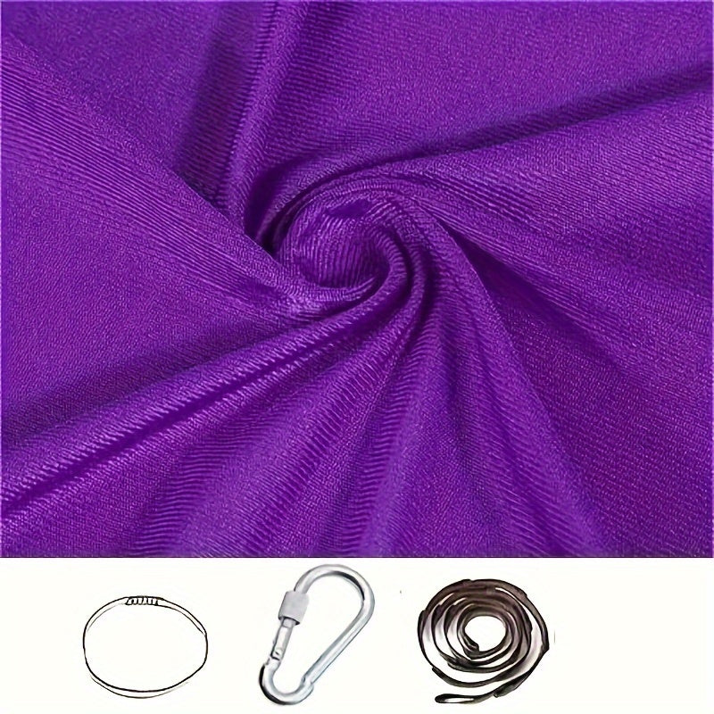 100*280cm Elastic Swing Hammock for Indoor and Outdoor Use, Adjustable Fabric for Yoga, Camping, Picnic