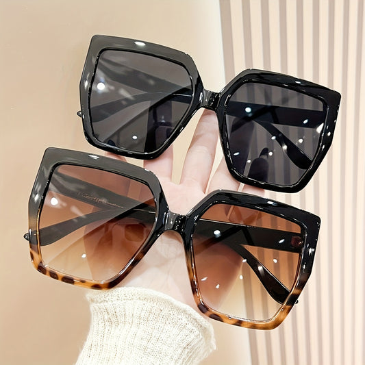 1pc Large Square Leopard Fashion Sunglasses for Casual Outings for Women and Men