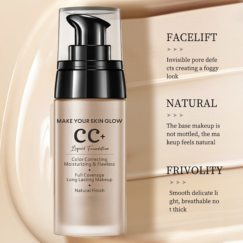 45ML Brightening and Isolating Foundation CC Cream that is Waterproof and Anti-removal, with Makeup concealer for Moisturizing and Breathable coverage.