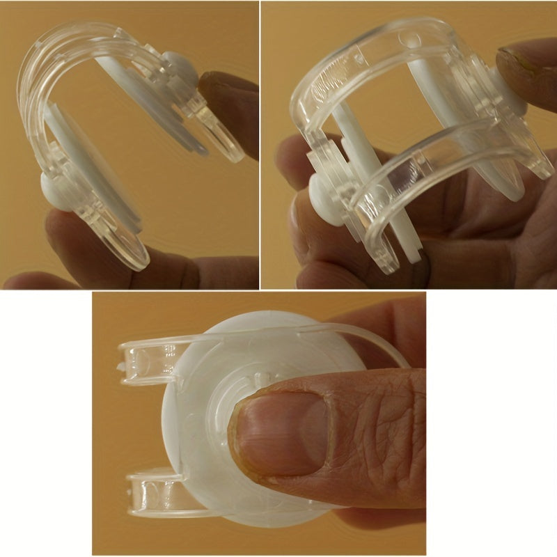 Protect your children with these finger protection locks! Keep your kids safe with the 10-piece Transparent Strap Shaped Drawer Locks.