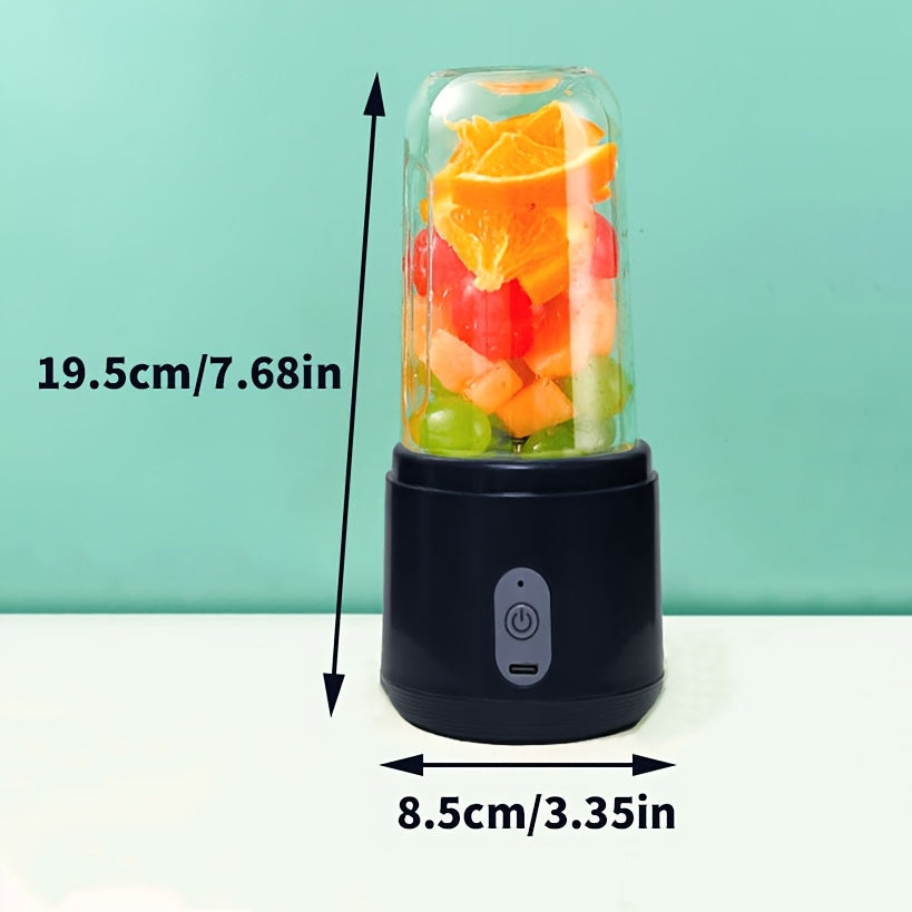 Experience the convenience of the RZSYZH Portable Blender - Rechargeable via USB, Featuring a Powerful Motor for Perfect Smoothies & Shakes, Suitable for Home, Office, and On-the-Go Use