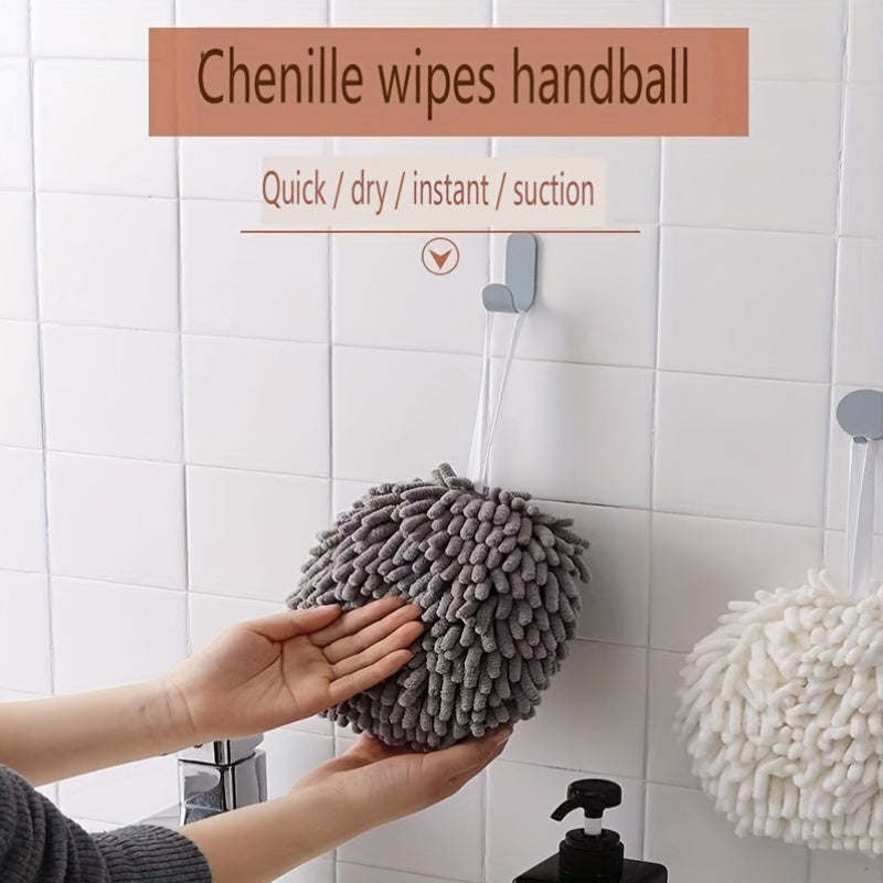 Soft, quick-drying chenille fingertip towels for kitchen and bathroom use, with high absorbency.