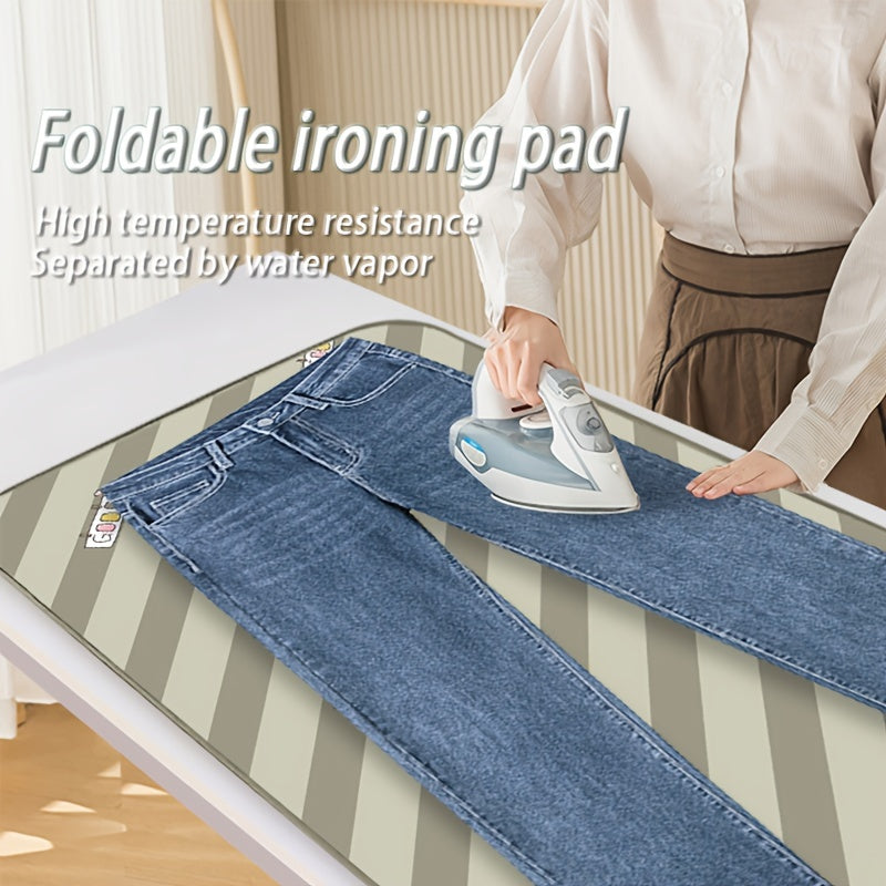 Make ironing clothes a breeze with this Portable Ironing Mat. Designed to be heat-resistant and moisture-proof, this foldable ironing board is your perfect assistant. The household small bed ironing cloth features a non-slip bottom for stable ironing and