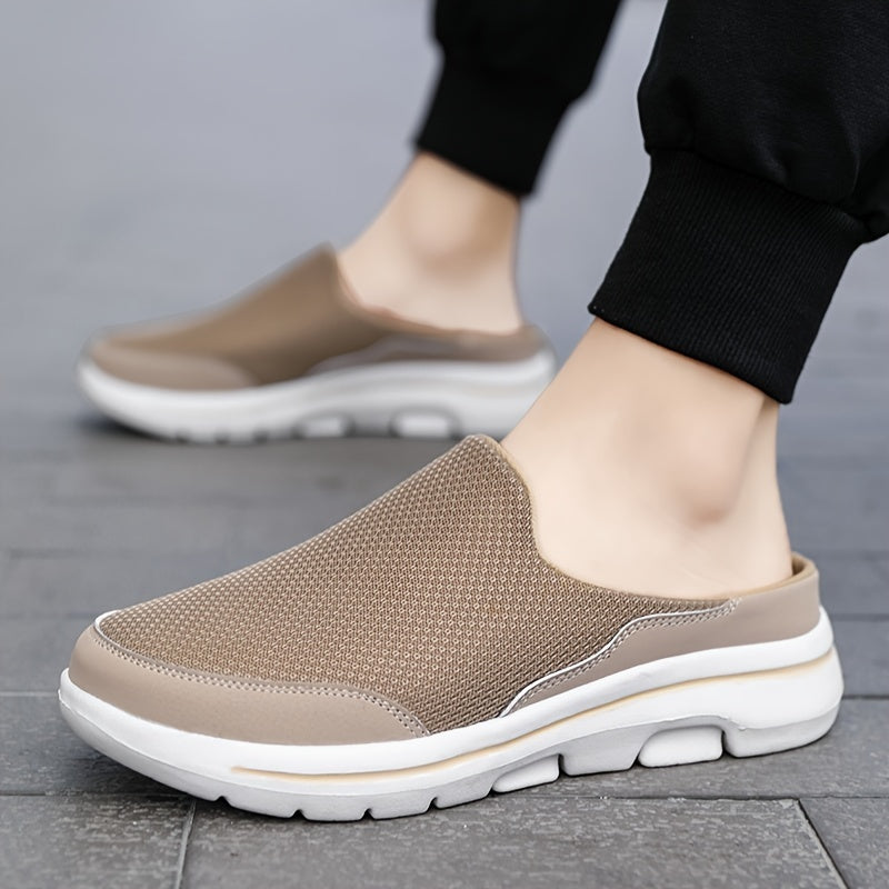 Lightweight mesh slip-on mules for indoor and outdoor summer walking.