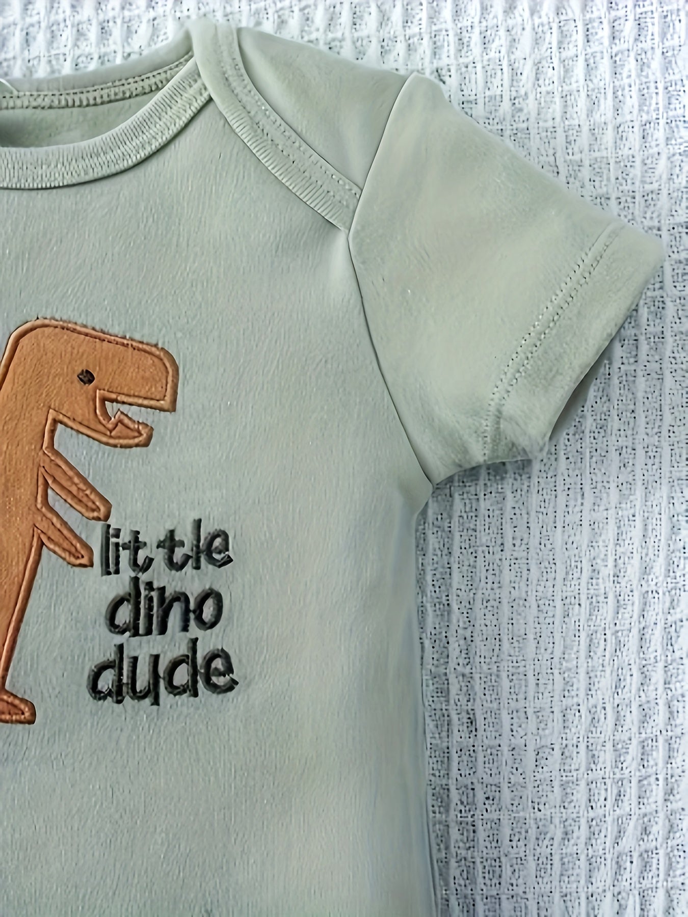 Baby's Dinosaur/Stripe Pattern Bodysuit