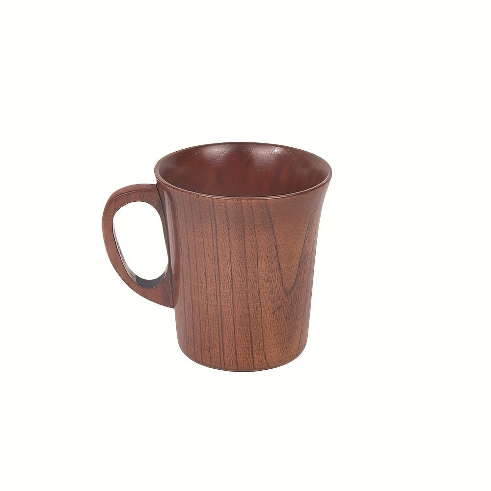 Handcrafted Jujube Sour Wood Mug with Handle - Japanese-inspired, elegant drinkware for various beverages.