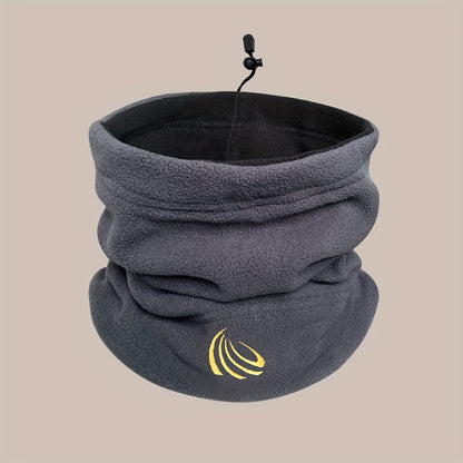 This unisex polyester fleece neck gaiter is a versatile multi-wear scarf ideal for skiing, hiking, biking, and staying warm in the winter. The double-sided thickened cap comes in a solid color and can be hand washed or dry cleaned. This knitted neck