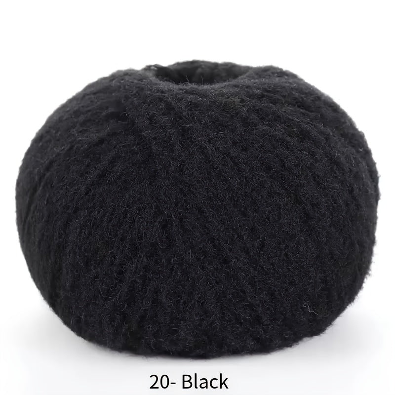 Soft velvet yarn roll made of skin-friendly nylon fiber, 40g mixed color, perfect for DIY hand-knitted plush items like dolls, scarves, blankets, hats, and small accessories.