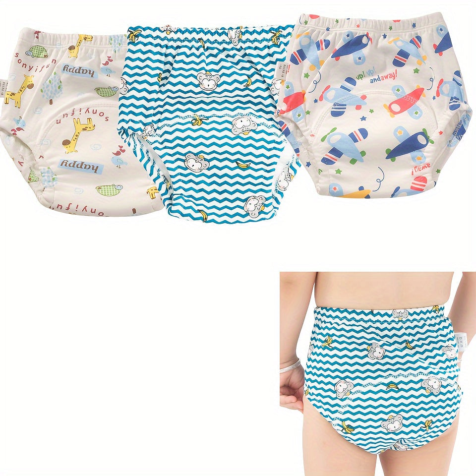 Set of 3 Potty Training Pants with Adorable and Amusing Patterns, Ideal for Learning and Underwear Training