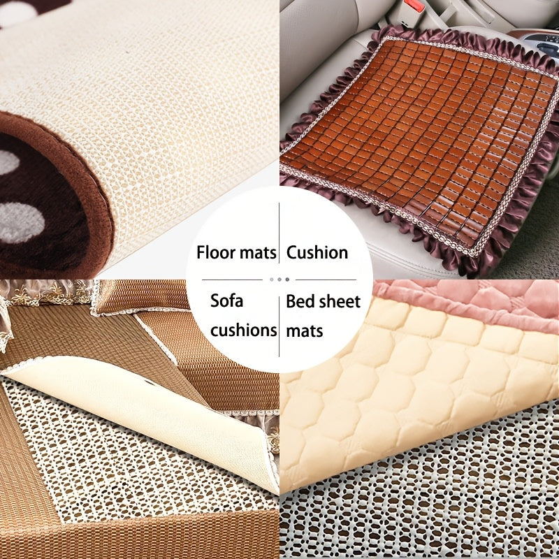 Non-Slip PVC Bed Sheet Gripper - Keep Your Sheets in Place with this Secure Mesh Mat for Mattresses, Sofa Beds & Tatami - Conveniently Hand Washable