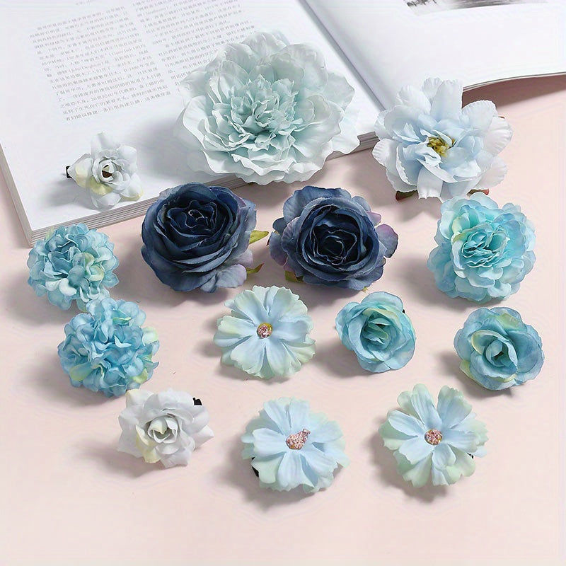 1 pack of silk rose flower heads for home decor, weddings, and DIY crafts - ideal for garlands and gift accessories.