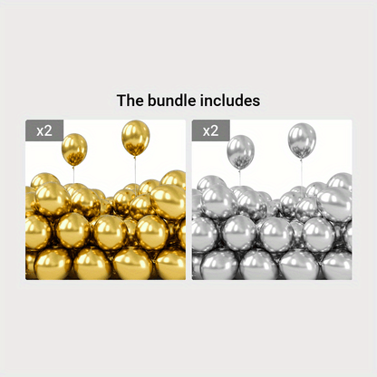 50 metallic balloons for various occasion decorations.