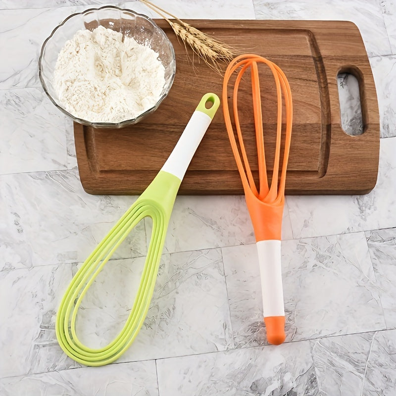 One piece Twist Whisk - Multifunctional Collapsible Balloon and Flat Whisk for Kitchen, Home Gadgets, Tools, and Accessories