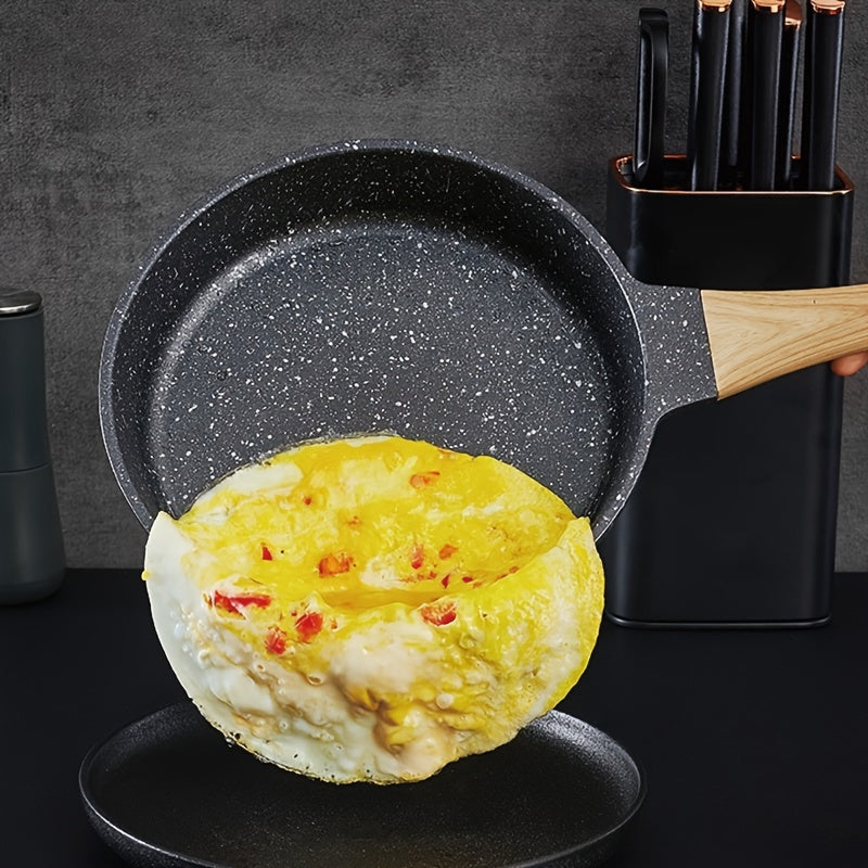 1 piece of Breakfast Pot and Pan Set, including an omelette pan and pancake steak pan, all designed with a non-stick coating for easy washing. Compatible with both electromagnetic and gas stoves.