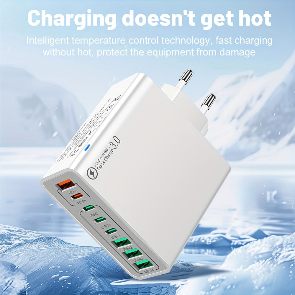 KAXOE 45W Multiport USB C Wall Charger for iPhone and Samsung with QC 3.0 Fast Charging.