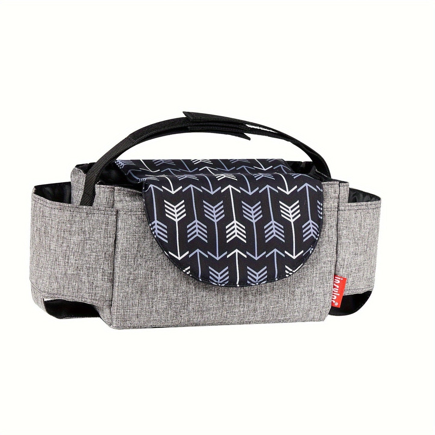 Polyester Multi-Purpose Stroller Organizer - Ideal for Storing Diapers, Bottles, and Cups