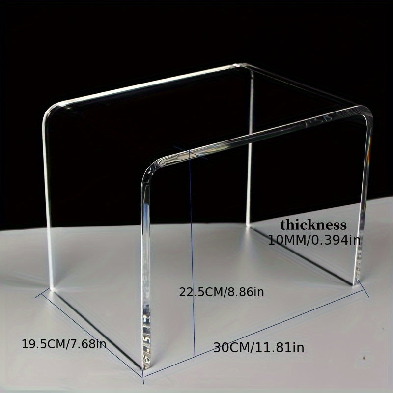 Modern Transparent Acrylic U-Shaped Stool - Versatile Step Stool for Kids, Stylish Footstool for Any Room, No Power Required