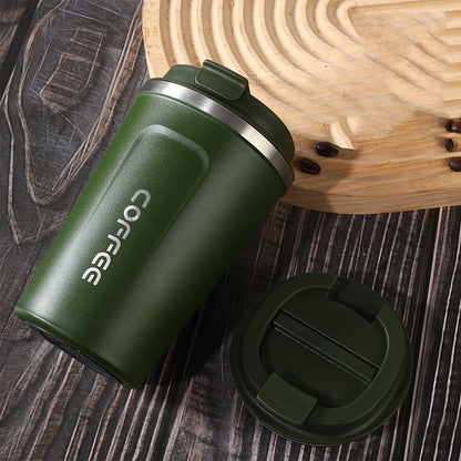 1pc Vacuum flask, portable thermal bottle made of stainless steel, leakproof tumbler with heat and cold retention, ideal for outdoor activities such as camping, hiking, driving, and car travel.