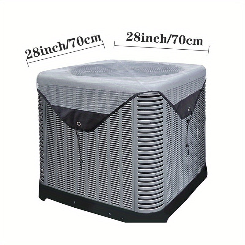 Protect your outdoor AC unit year-round with our All-Season AC Cover. Made from durable PVC mesh, this cover features adjustable elastic cords for a secure fit. Keep your unit safe from debris, leaves, and water damage with this waterproof protection