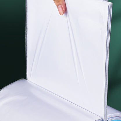 100 A4 size transparent PP plastic file folders - multi-layer organizer for office, art, photos, & collectibles storage.