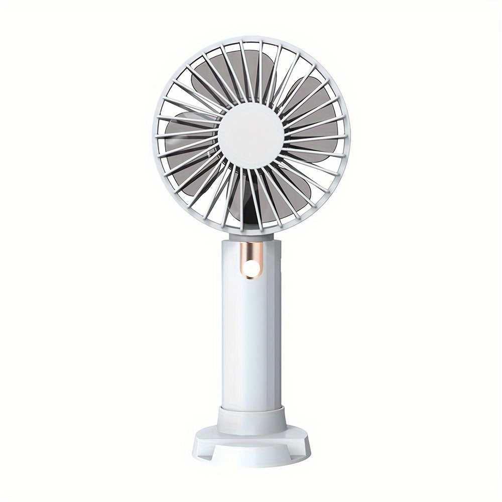 Stay cool anywhere with this lightweight, handheld mini fan that is ultra-portable and USB rechargeable. Perfect for office, outdoor activities, travel, and camping.