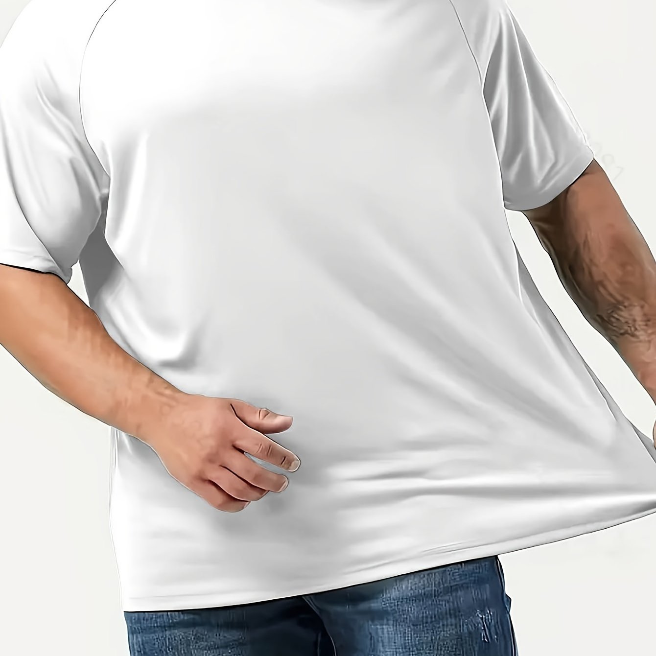 Athletic tee for plus size men, great for outdoor sports and leisure.