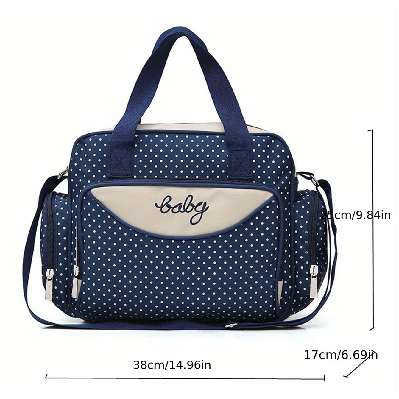 Trendy Polka Dot Mommy Bag - Spacious Diaper Tote and Shoulder Bag for Busy Moms, Perfect for Halloween, Thanksgiving, and Christmas Gifting