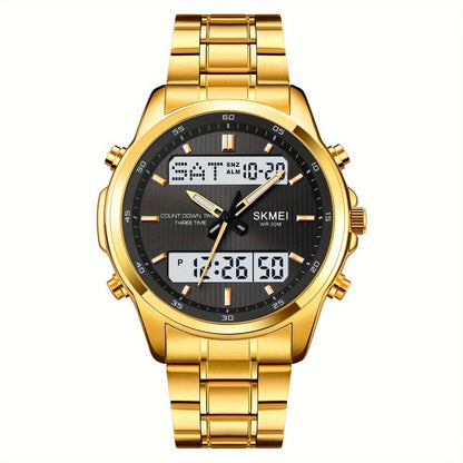 Choose the SKMEI Men's Fashion Multifunctional Double Display Chronograph Sports Luminous Alarm Youth Electronic Watch for the Perfect Gift