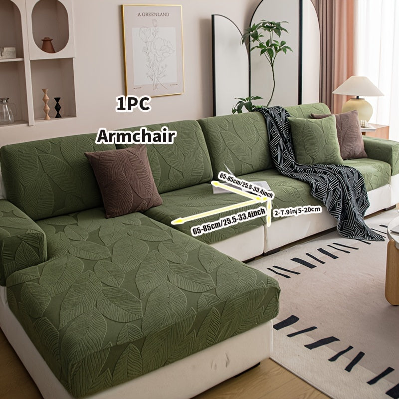 Durable Jacquard Sofa Cover suitable for all seasons, washable and stretchable, designed for modern style sofas in living rooms, offices, and homes. Easy to maintain with anti-slip features and suitable for single, double, triple, or quadruple seats.