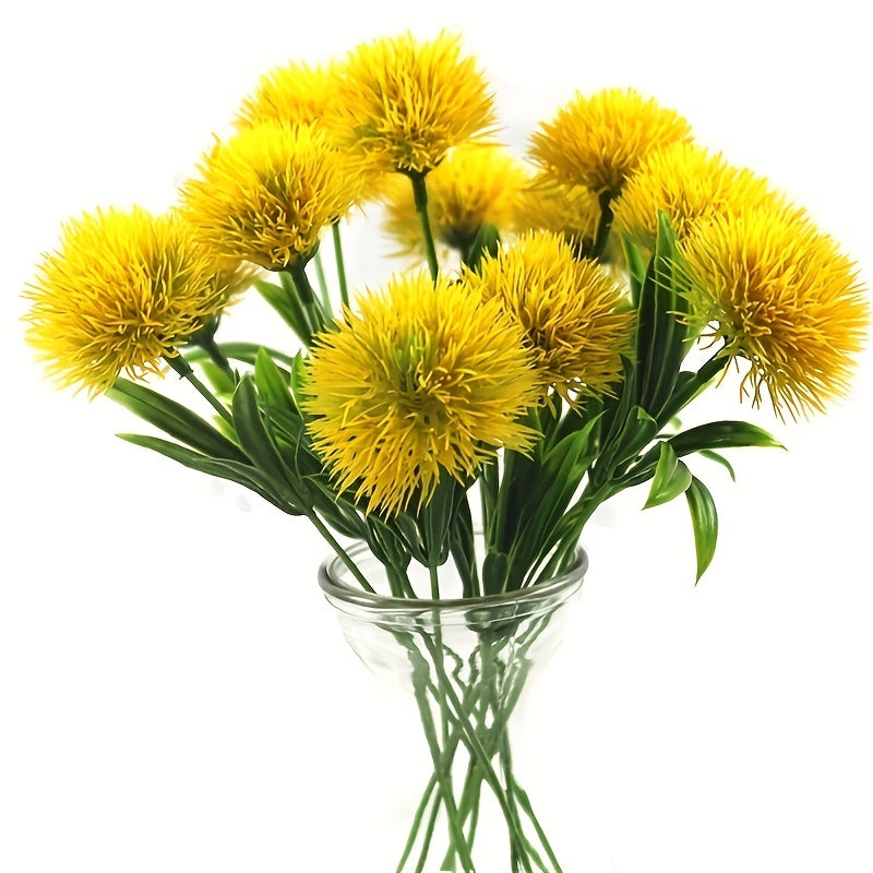 5-10pcs Dandelion artificial flowers for home or wedding decor.