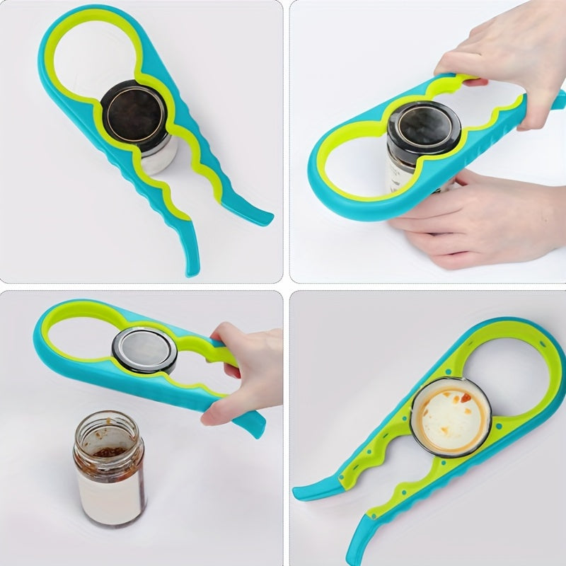 1 piece 4-in-1 Jar Opener designed for individuals with weak hands, arthritis sufferers, and the elderly. This easy-to-use kitchen gadget is a must-have addition to your collection of kitchen accessories and home kitchen items.