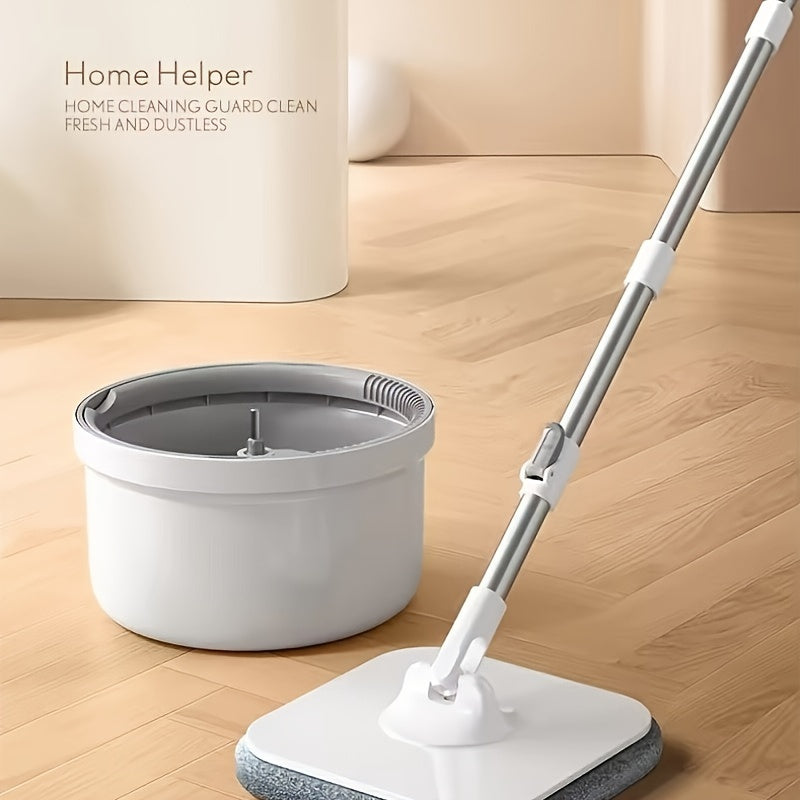 Oson tozalash tartibini osonlik bilan amalga oshiring, Easy-Clean Spin Mop & Bucket Set - oshxonalar, hammomlar va yashash xonalari uchun ideal bo'lgan qo'l bilan tozalashsiz yuvish.