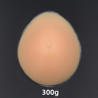 Silicone Gel Breast Prosthesis for Post-Surgery Support and Cosplay - Soft, Skin-Tone, Single Piece