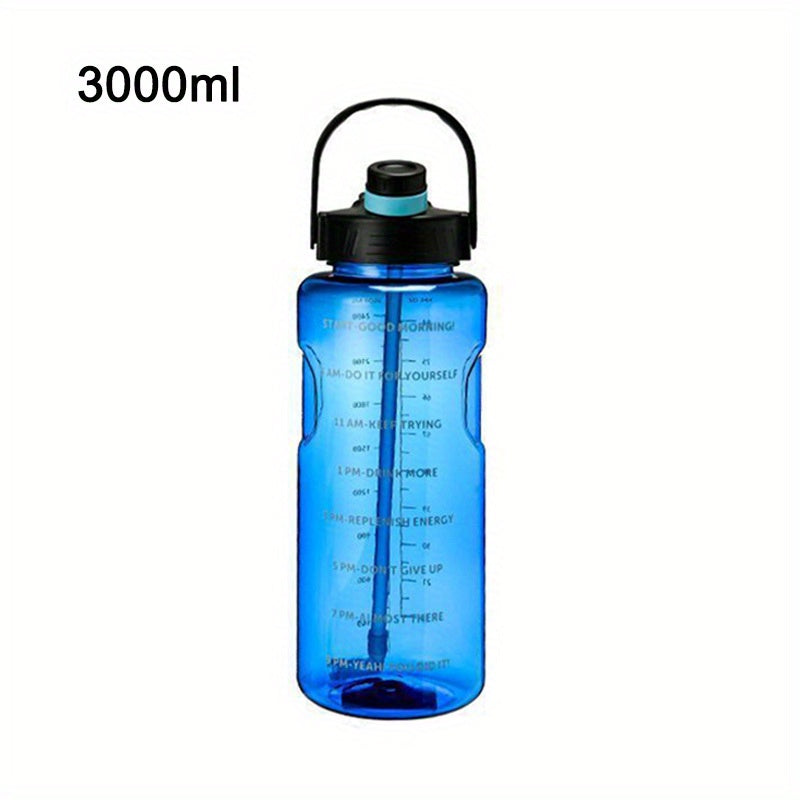 Large clear plastic water bottles for sports and outdoor activities, ideal birthday gifts, available in sizes 50.7oz, 67.6oz, and 101.4oz.