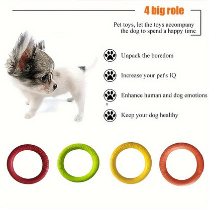 1 pc EVA Pet Flying Disc Chew Toy - Interactive training and teeth cleaning toy for dogs.