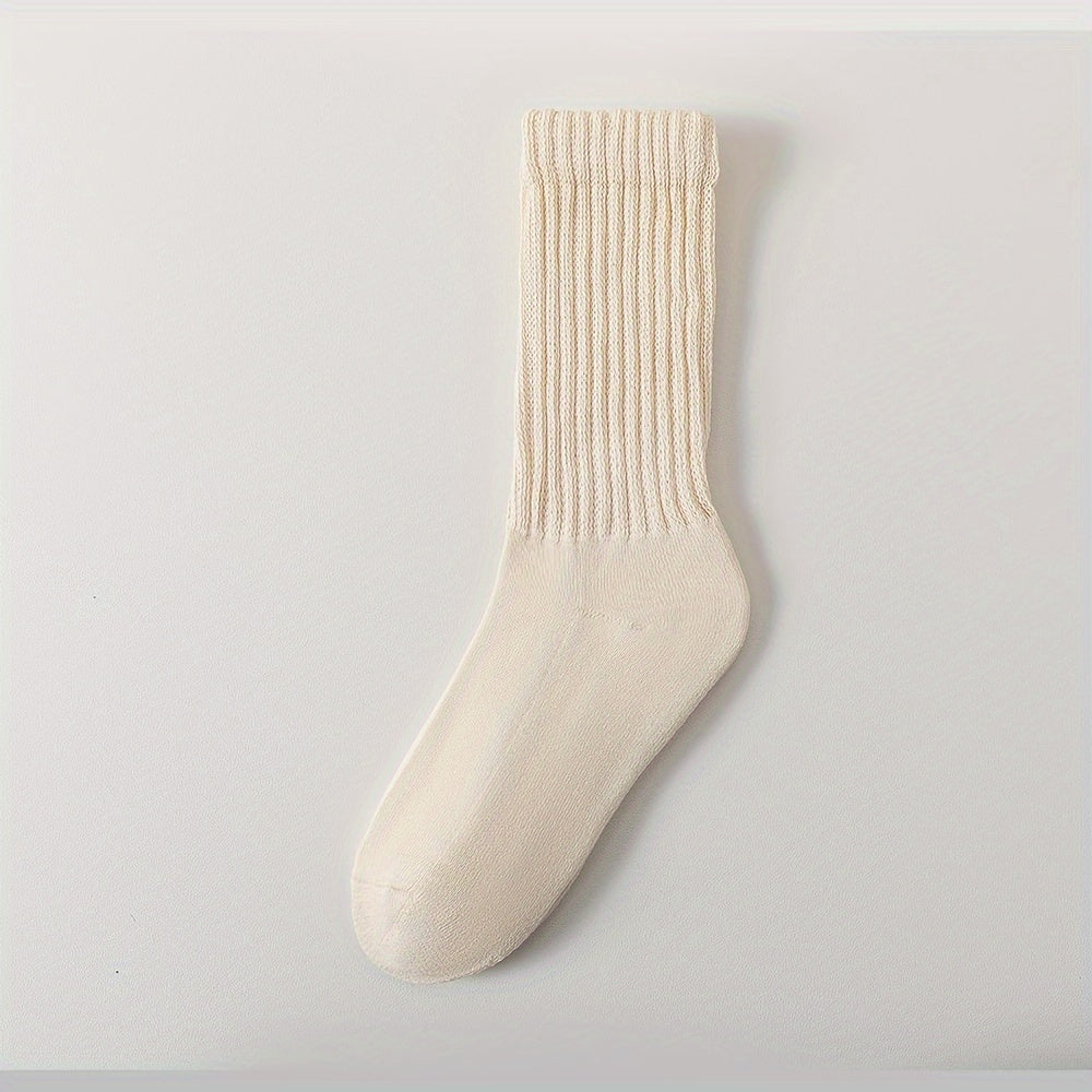 Men's and women's college style retro socks, breathable and thick, suitable for all seasons.