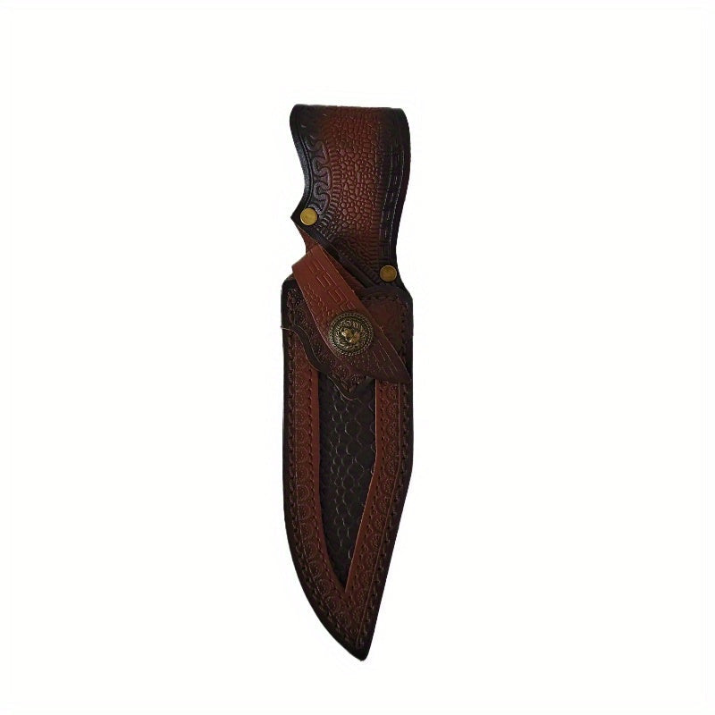 High-quality Leather Knife Sheath with Belt Loop - Tough Dual-Layer Cowhide Protector for Outdoor Camping & Kitchen Knives, Expertly Crafted Waist Hanging Cover for Home and Restaurant Purposes