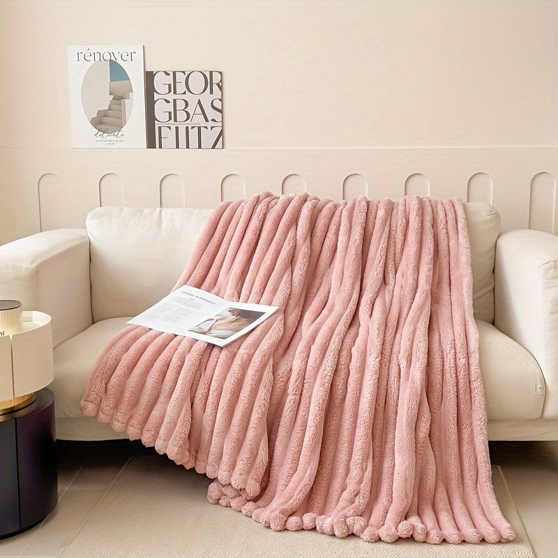 Soft, Warm, and Cozy Flannel Throw Blanket - Perfect for Couch, Bed, or Office Nap Time | Stain-Resistant, All-Season Comfort Available in Various Colors