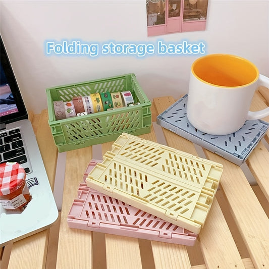 1 Folding Storage Basket for student stationery and small sundries, stackable and collapsible.