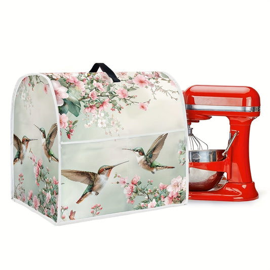 Stylish Floral Hummingbird Stand Mixer Cover - Simple to Clean, Machine Washable Dust Protector for 6-8 Quart Kitchen Mixers