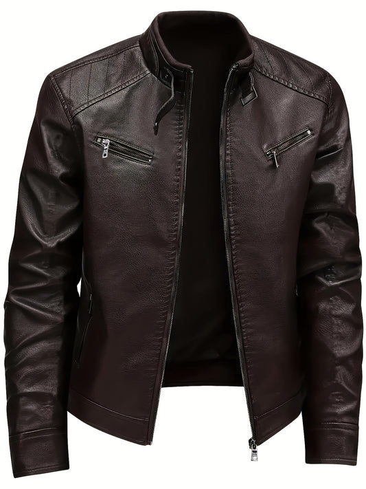 Men's versatile motorcycle coat for spring and autumn.