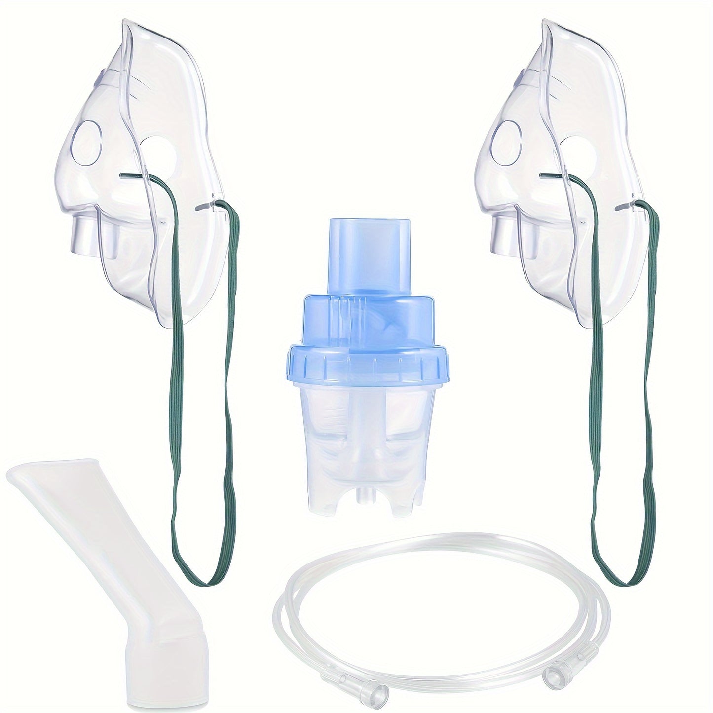 Non-electric, battery-free respiratory aid accessories for nebulizers and home treatment devices.