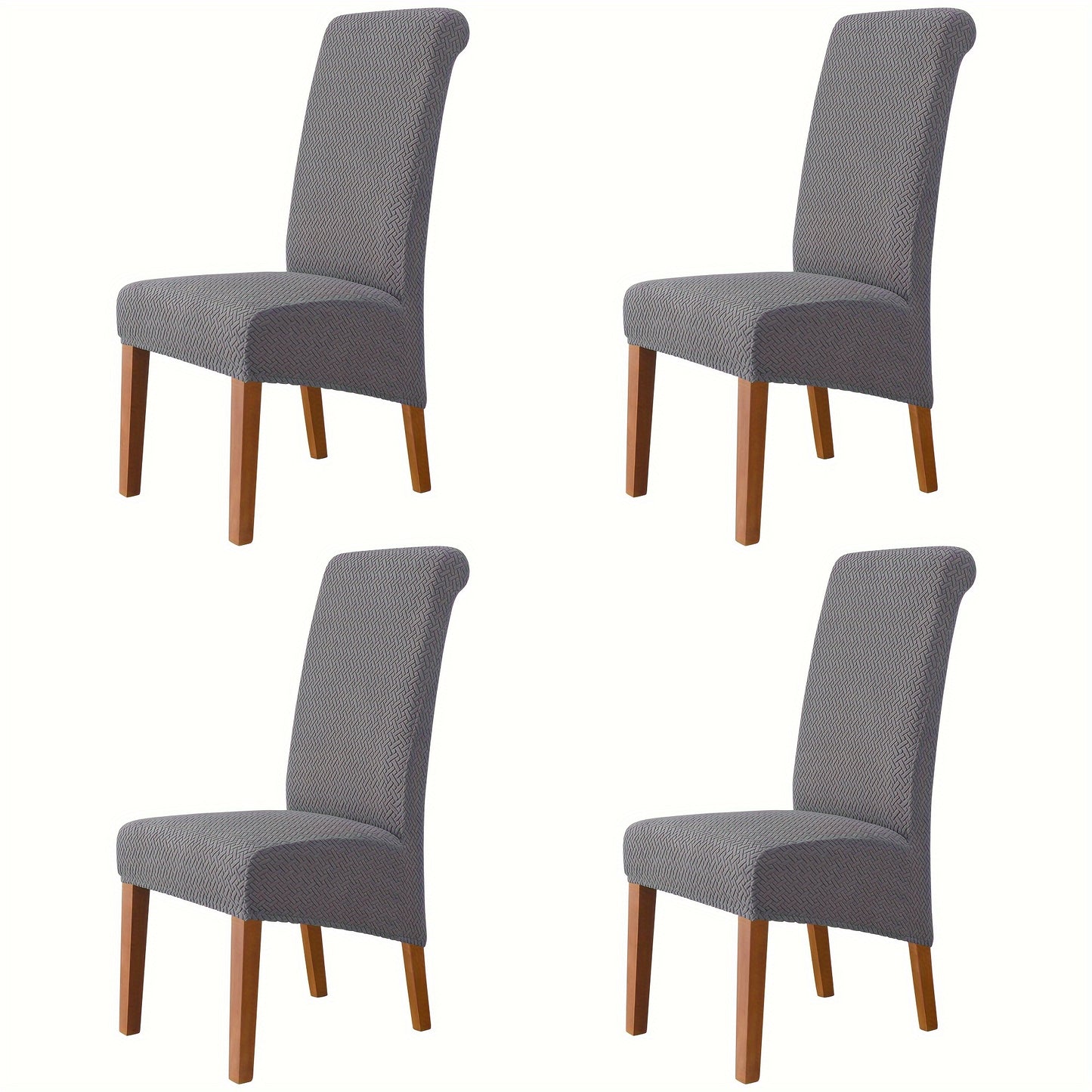 Jacquard high back dining chair slipcovers in sets of 2 or 4 for home or office use.