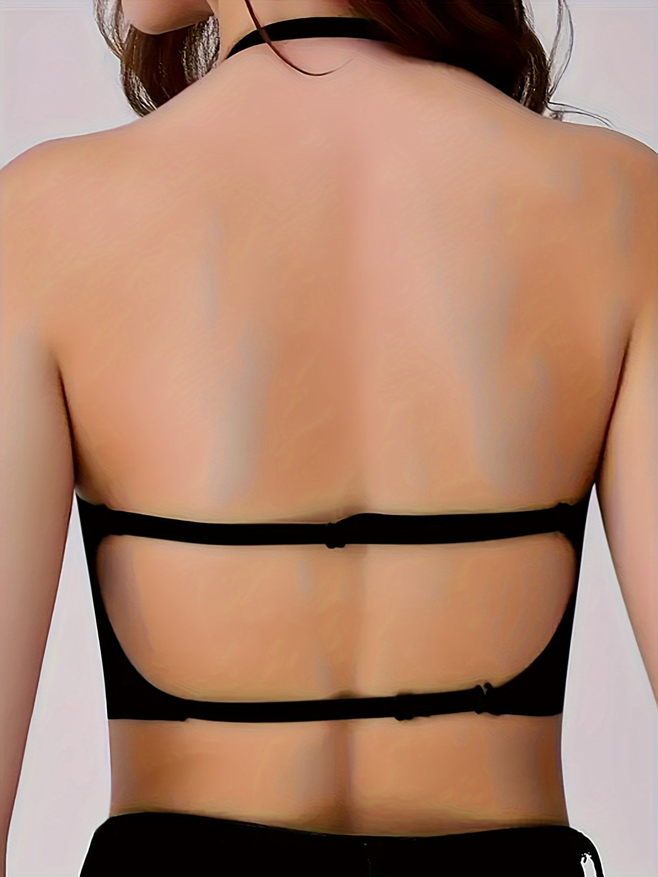 Women's small chest beauty back underwear with removable chest pad and integrated U-shaped backless bra.