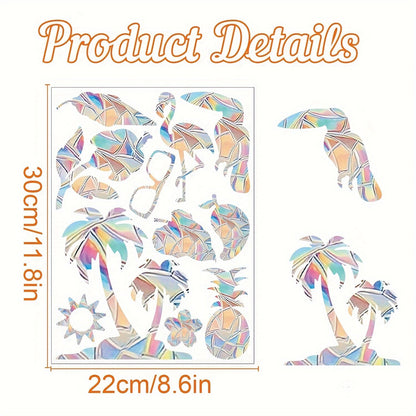 One piece of Colorful Rainbow Prism Butterfly Suncatcher Window Stickers - Electrostatic Glass Decals for Both Sunlight and Privacy